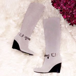 BCBGENERATION Merryl Tall Suede Wedge Boot